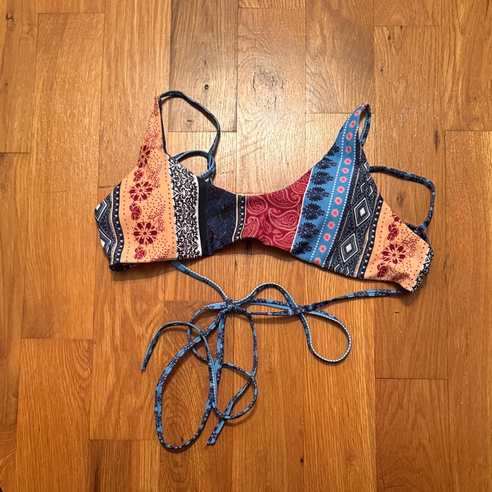 Boho Patchwork Bikini Top